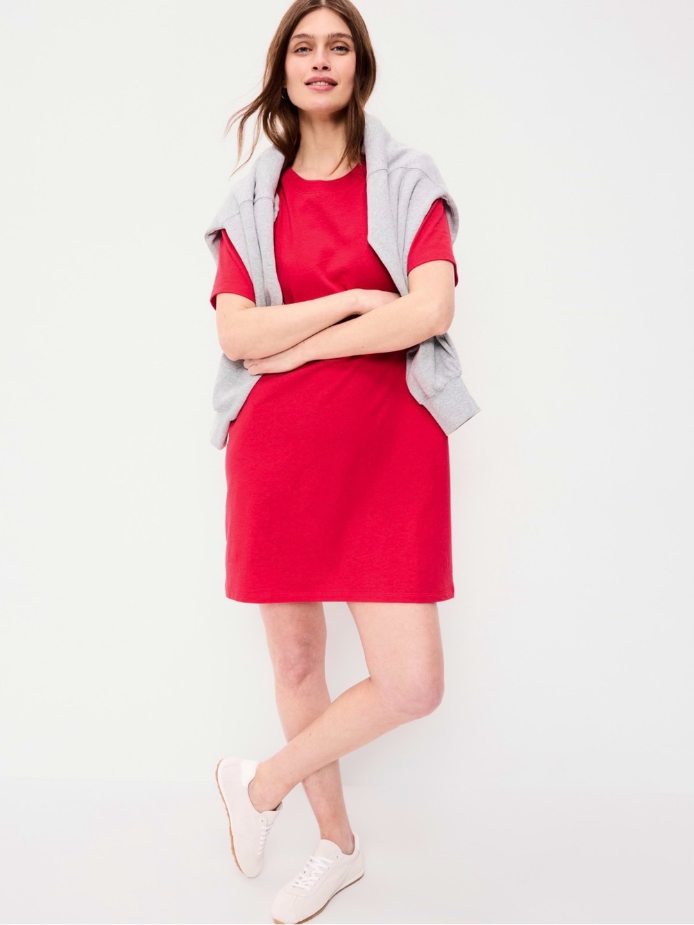 Old Navy Red Short-Sleeve Mini Dress